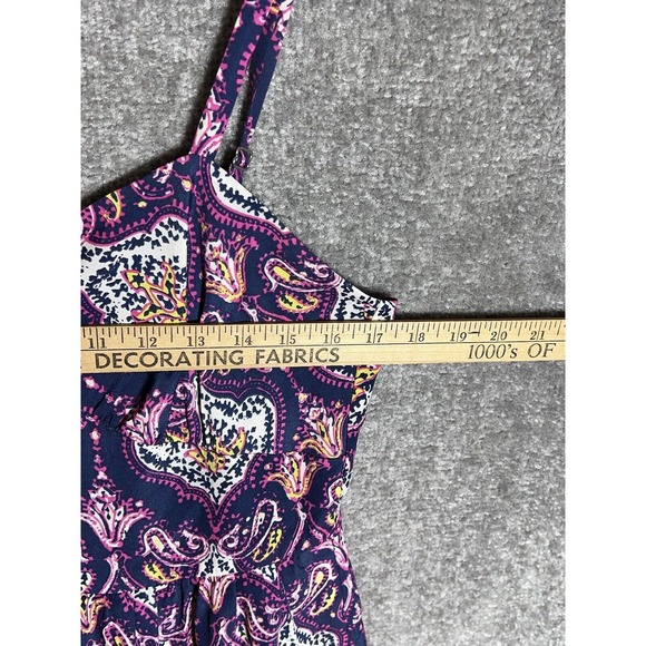 J Crew Sweetheart Neck Paisley Medallion Sleeveless Dress Womens Size 12 Pockets - Picture 7 of 9